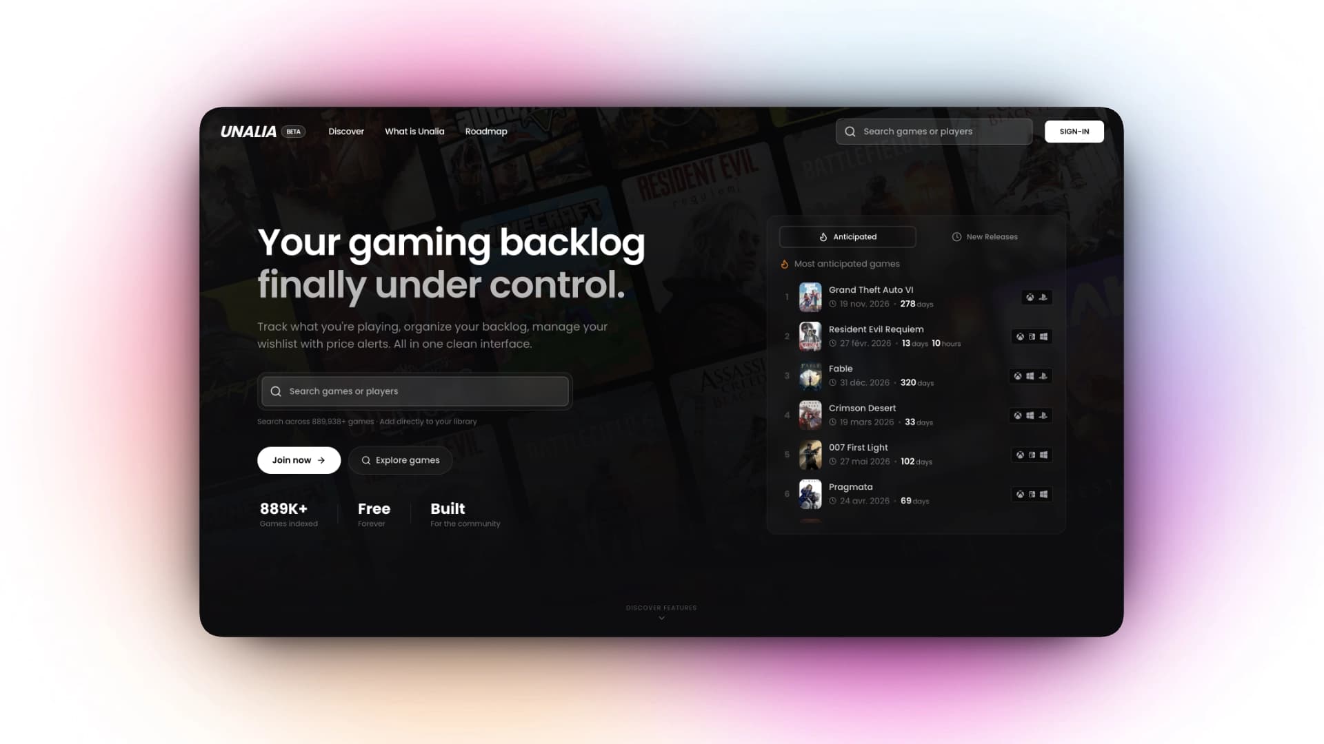 Track your gaming backlog